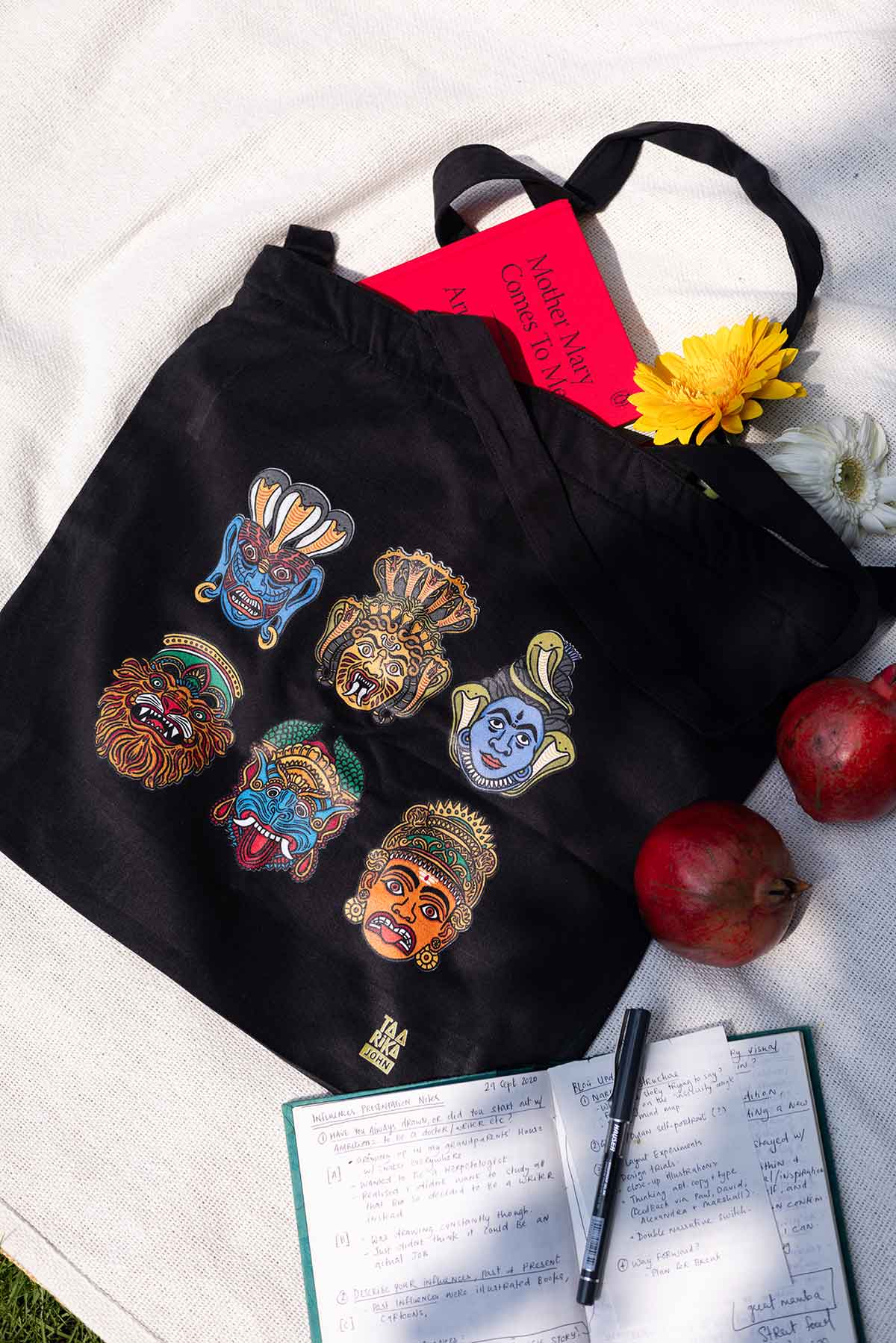 The Faces Tote Bag (Black)