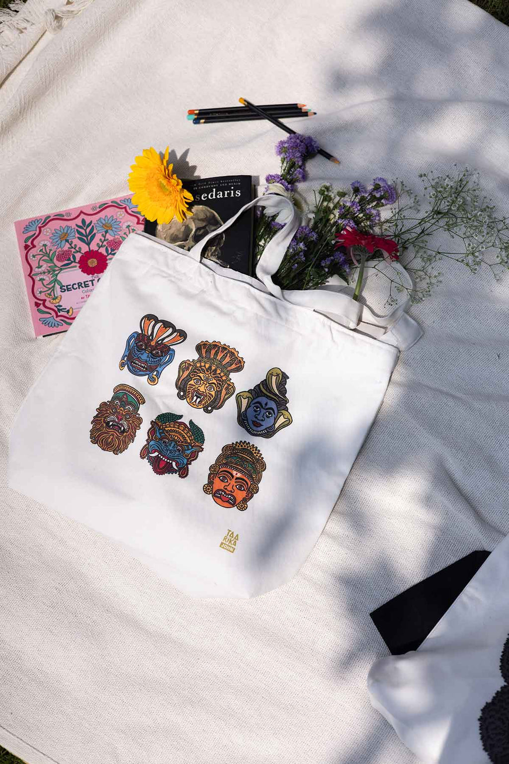 The Faces Tote Bag (White)