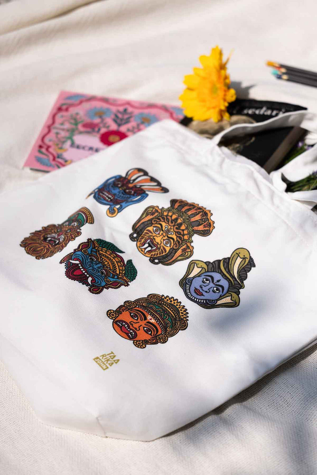 The Faces Tote Bag (White)