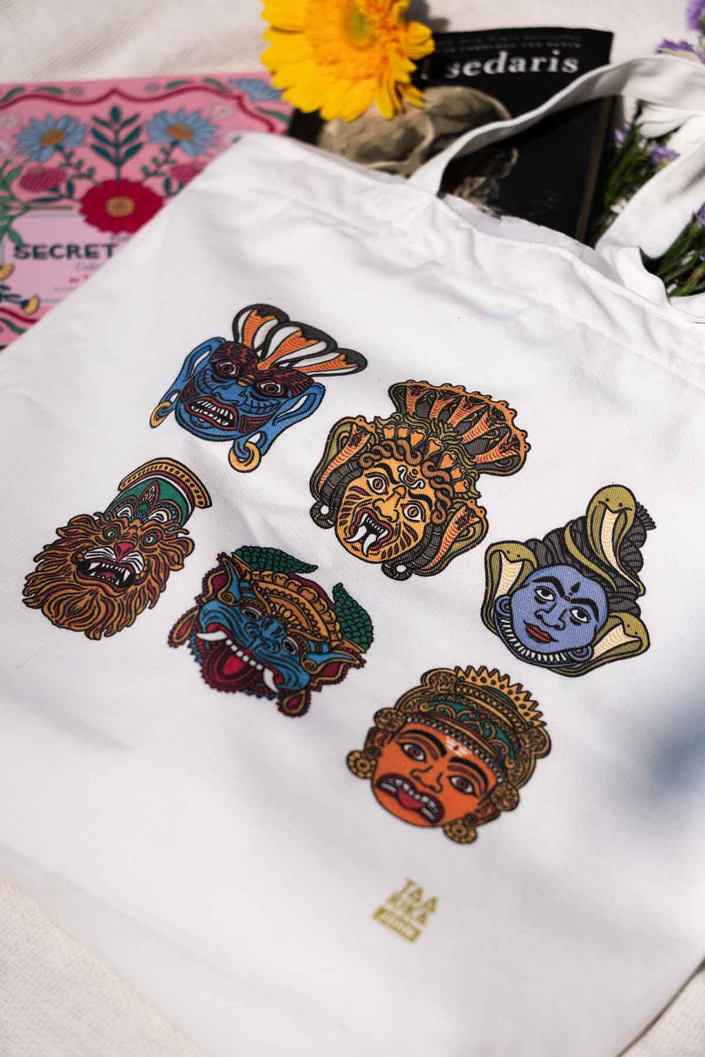 The Faces Tote Bag (White)