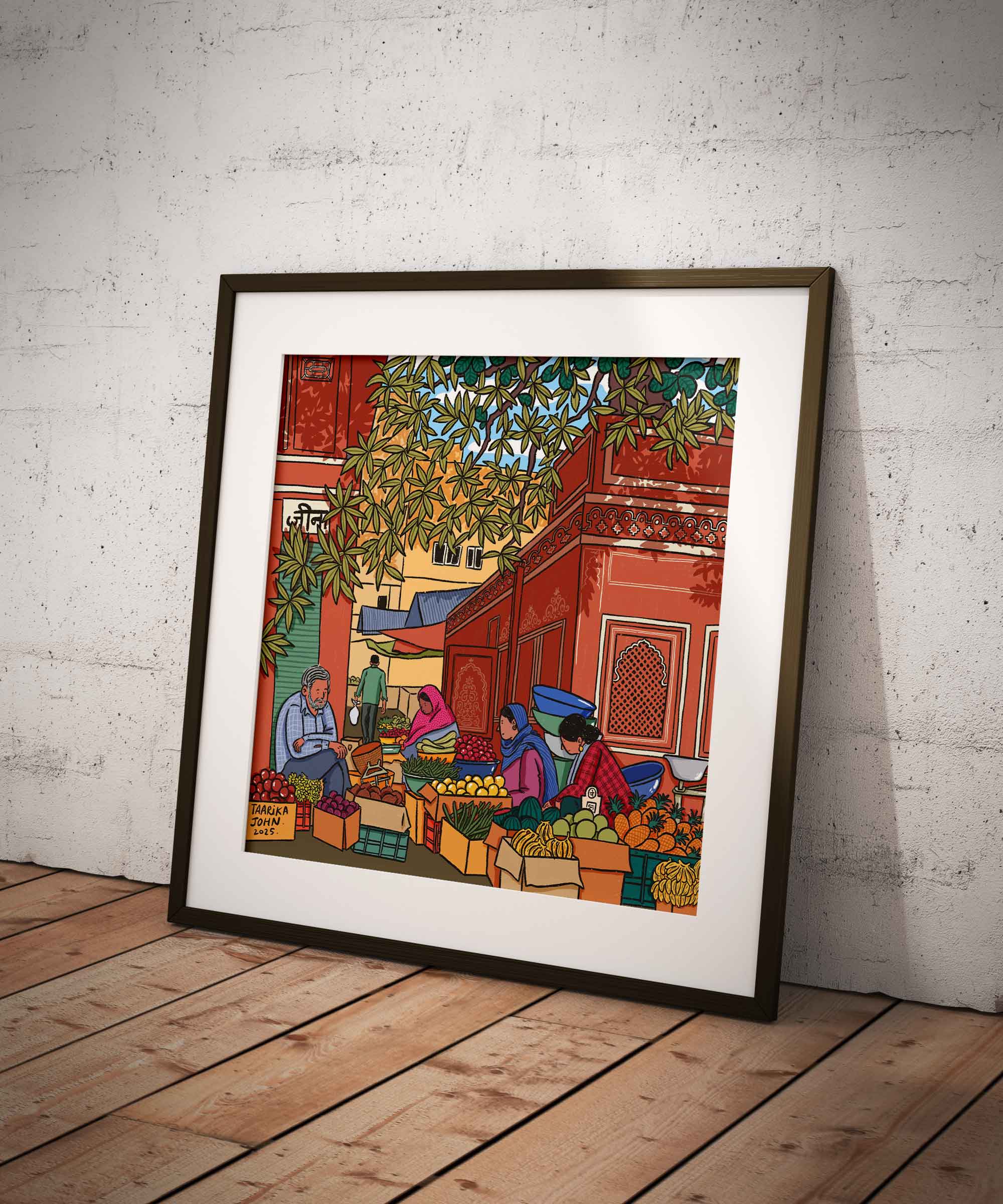 The Jaipur Market Art Print