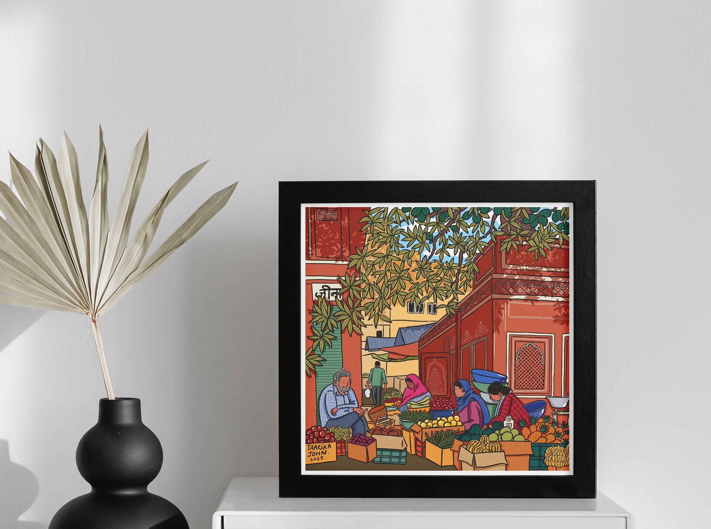 The Jaipur Market Art Print