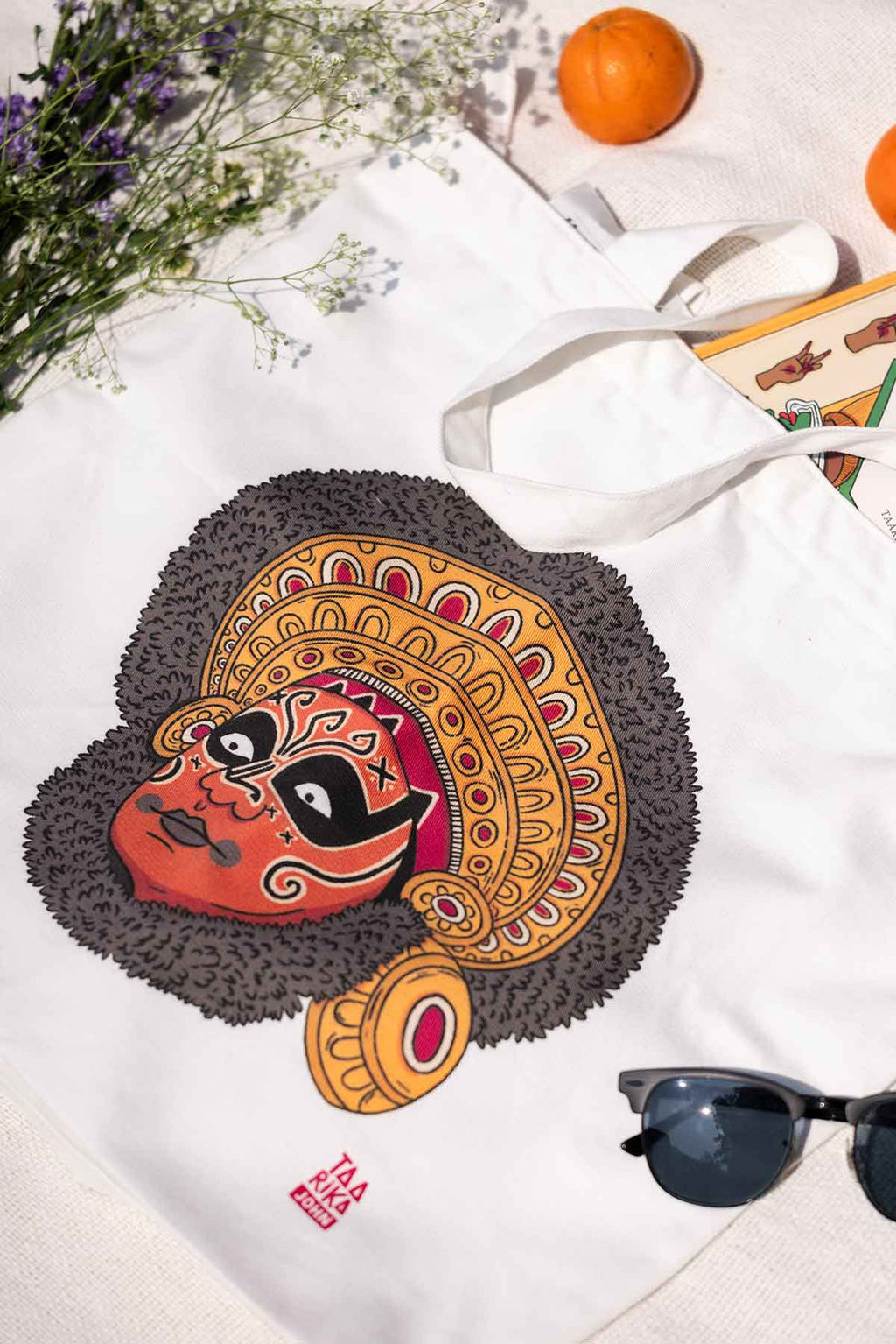 The Koodiyattam Tote Bag (White)