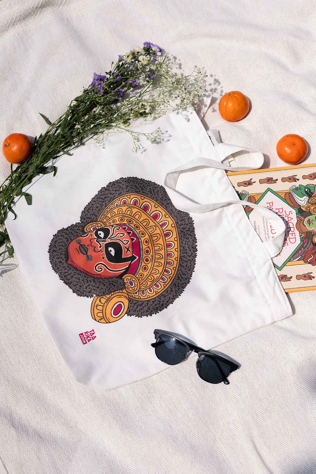 The Koodiyattam Tote Bag (White)